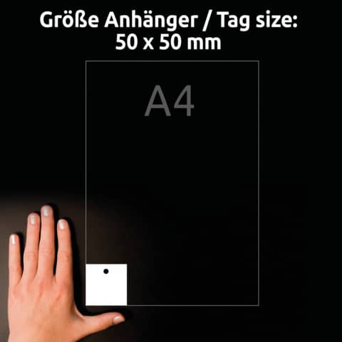 Cartellini micro-perforati Avery ultraresistenti in plastica da 190µ bordi lisci in conf. da 150 pz T3003-10